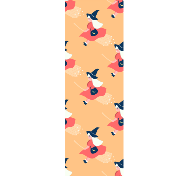 Papel mural Halloween figuras de brujas mágicas - TenVinilo