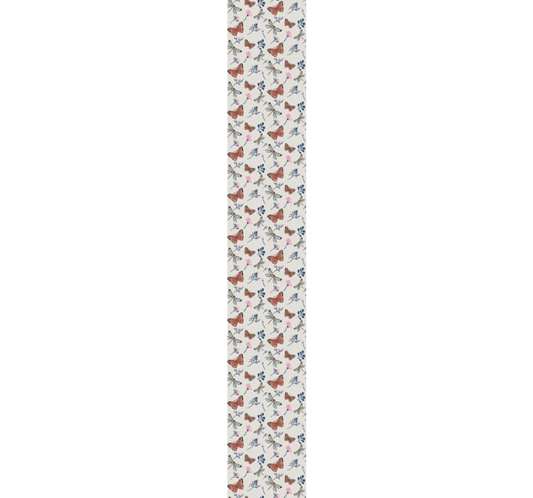 Papel pintado flores y libélulas - TenVinilo