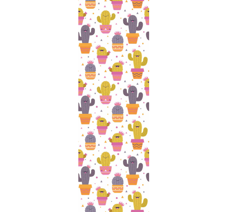 Papel mural infantil bebé cactus feliz - TenVinilo