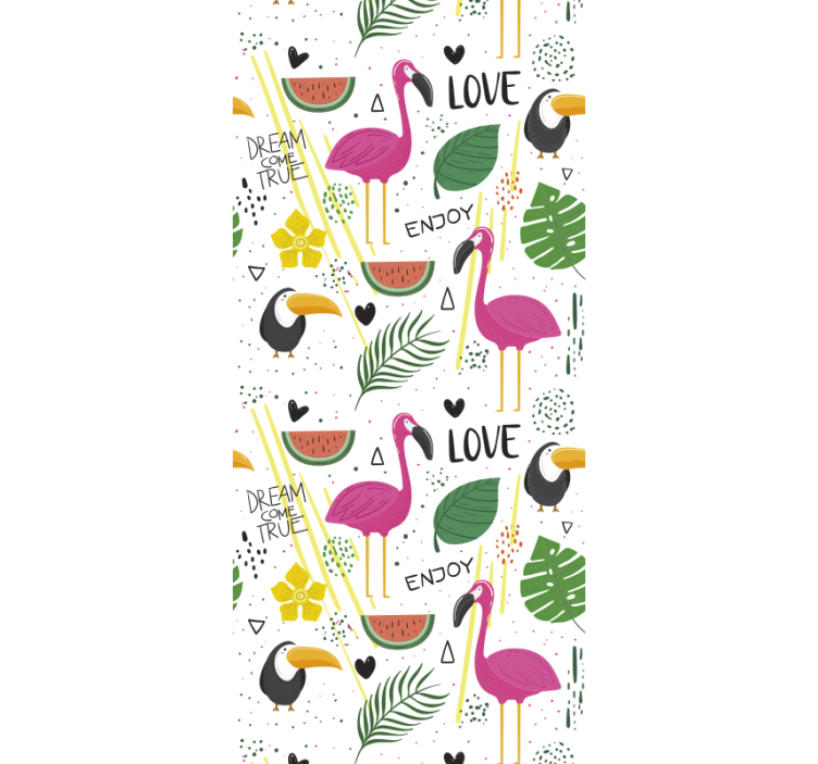 Papel mural infantil sueños de flamencos - TenVinilo