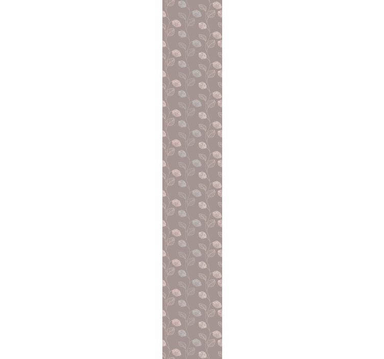 Papel pintado naturaleza Hojas rosas y grises - TenVinilo