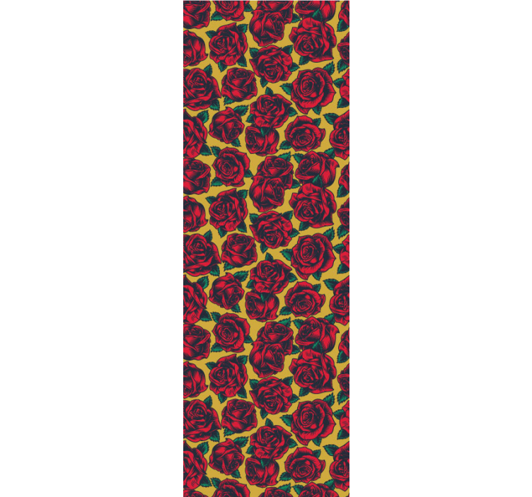 Papel pintado flores diseño estampado de rosas - TenVinilo