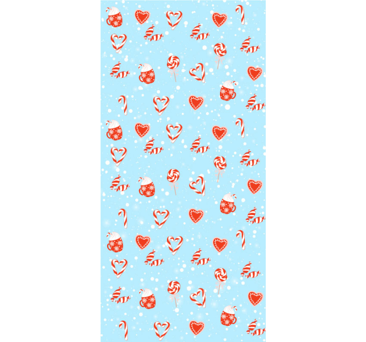 Papel mural navideño dulces festivos - TenVinilo