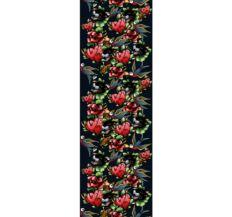 Papel mural arte patrón de estilo de tatuaje - TenVinilo