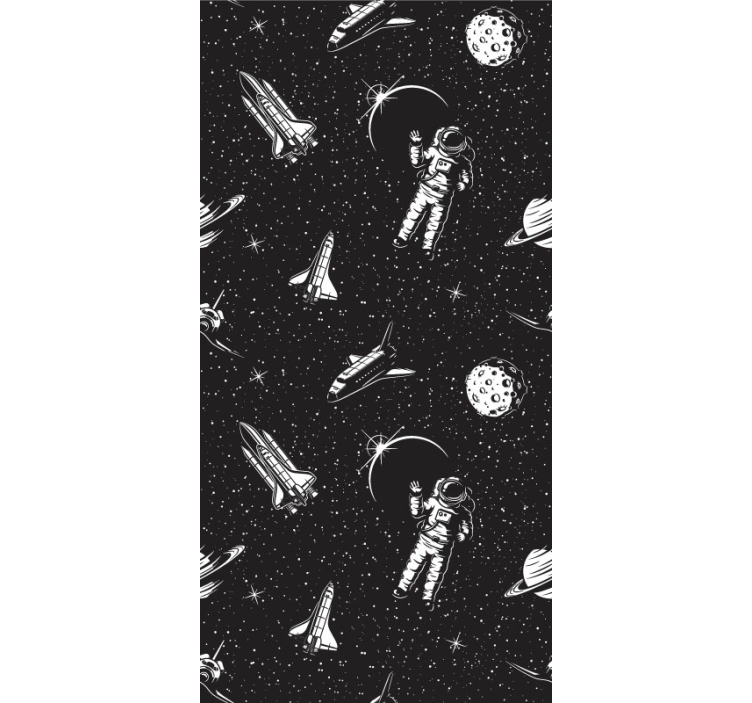 Papel mural estrellas astronautas en el espacio - TenVinilo