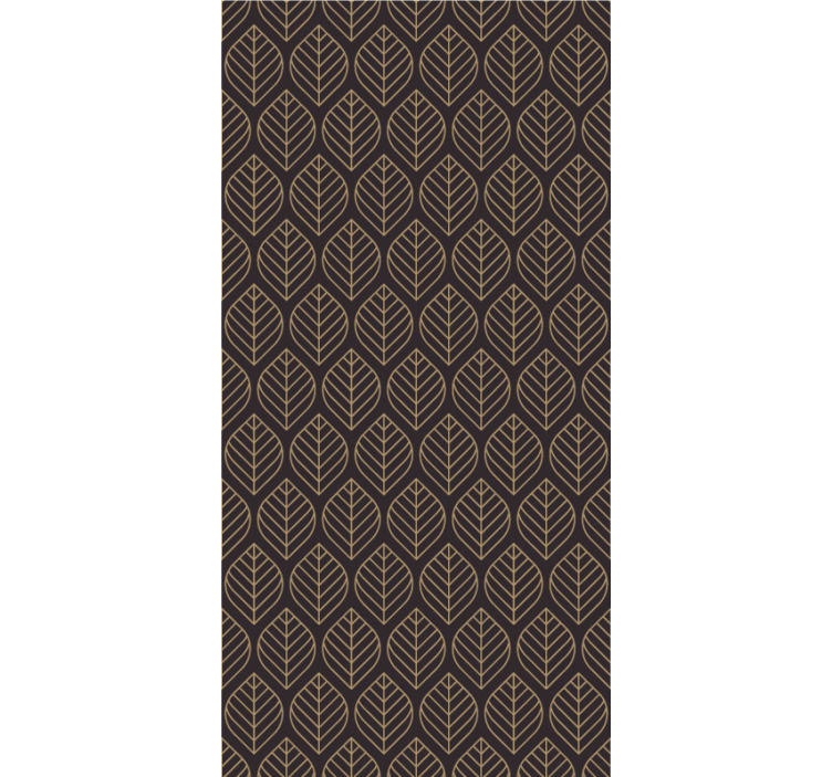 Papel mural hojas patrón de hoja elegante - TenVinilo