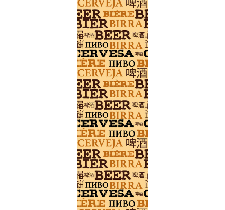 Papel mural letras tipografía de cerveza - TenVinilo