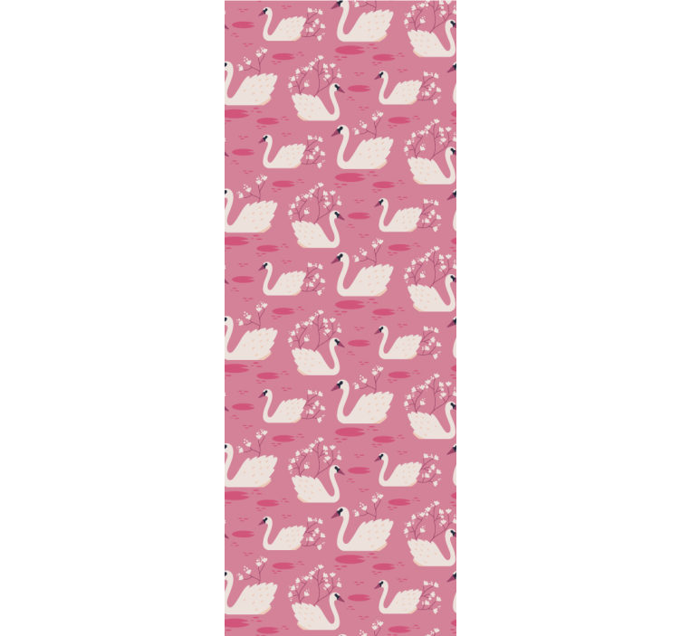 Papel mural animal encantador diseño de cisne - TenVinilo