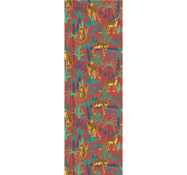 Papel mural animal escena de la selva tropical - TenVinilo