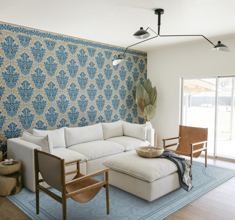 Papel mural barroco diseño elegante y floreciente - TenVinilo