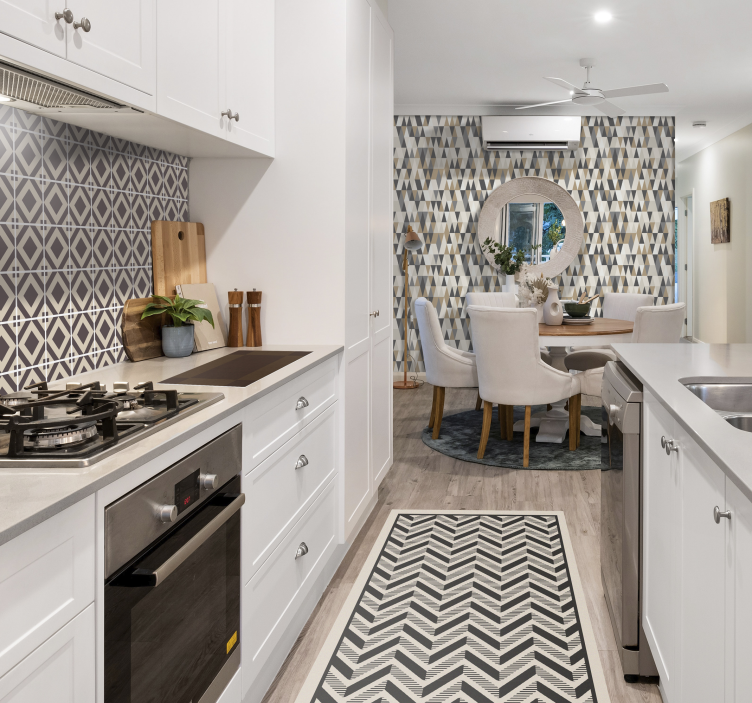 Papel pintado triángulo motivos escandinavos - TenVinilo