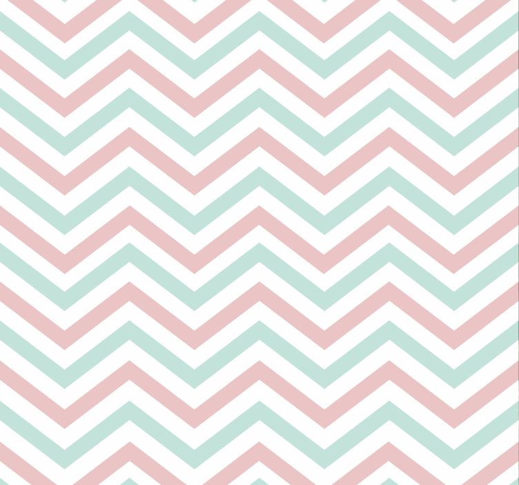 Papel pintado salón zigzag colores pastel - TenVinilo