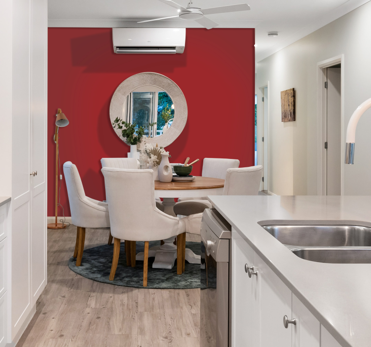 Papel de pared decorativo rojo - TenVinilo