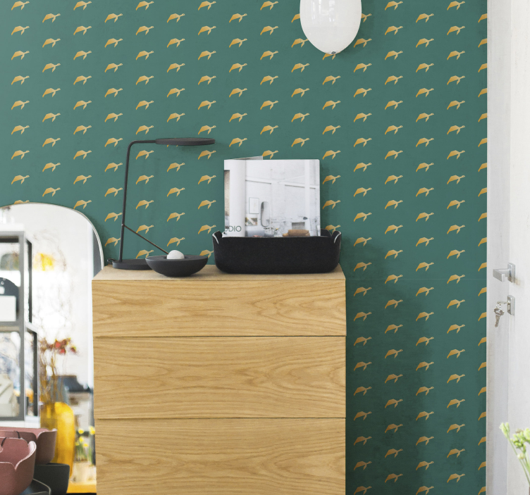 Papel mural animal patrón de tortugas pequeñas - TenVinilo