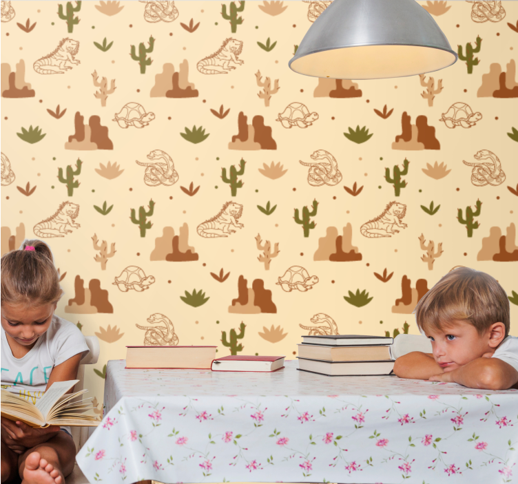 Papel mural animal tema de la fauna del desierto - TenVinilo
