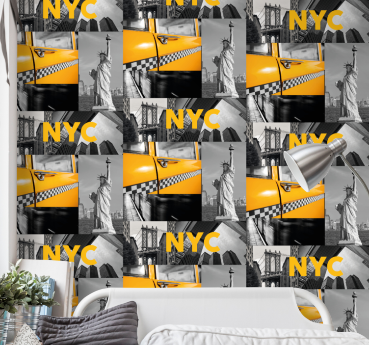 Papel mural ciudades collage urbano - TenVinilo