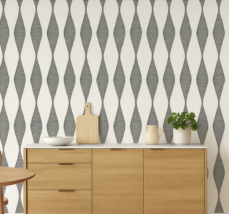 Papel mural cocina motivo beige rabaul ikaat - TenVinilo