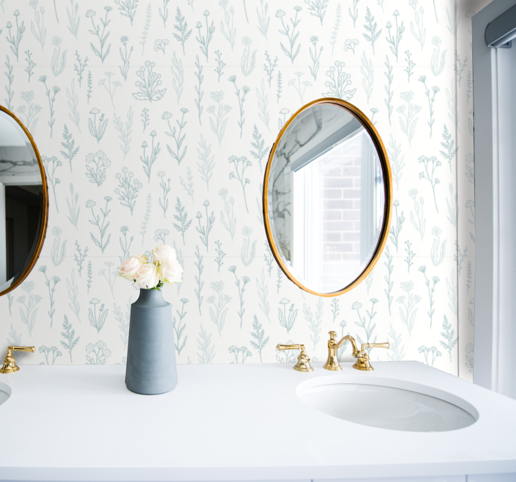 Papel mural floral flora botánica - TenVinilo