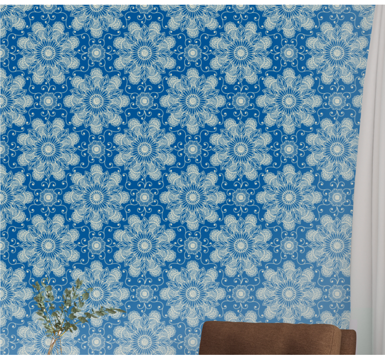 Papel mural floral flores adornadas - TenVinilo