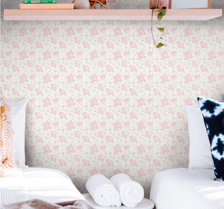 Papel mural floral flores ornamentales - TenVinilo