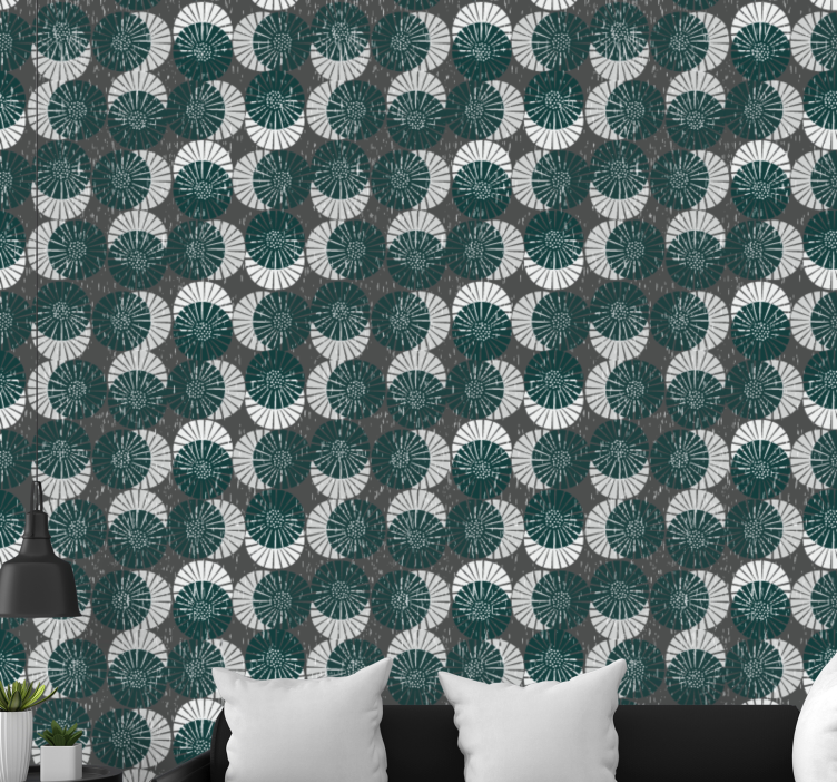 Papel mural topos patrón de tonos oscuros - TenVinilo