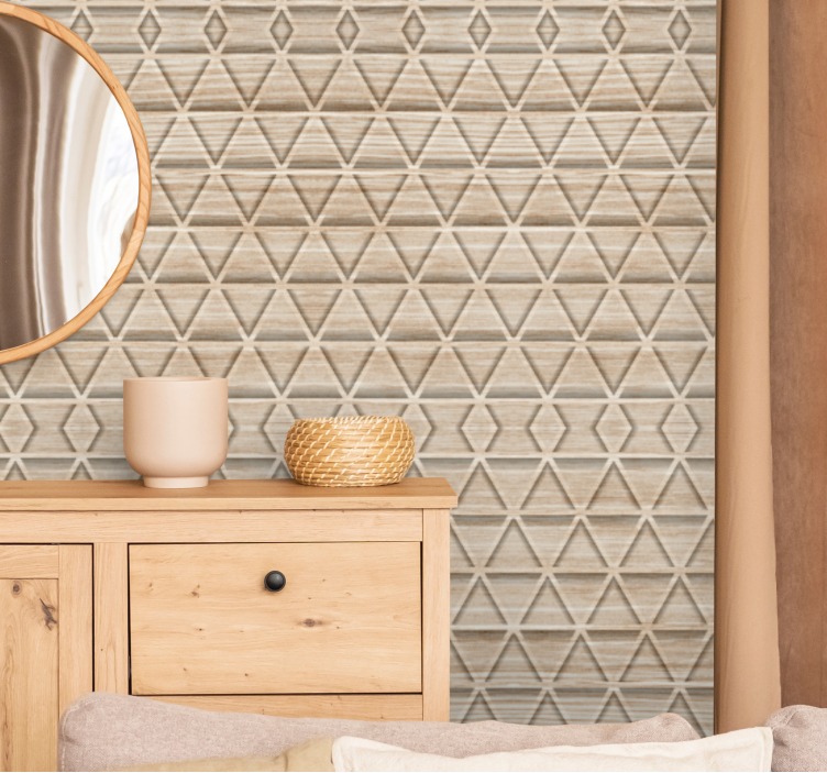 Papel mural triángulos capas de textura 3d - TenVinilo