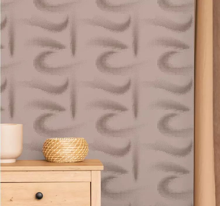 Papel mural textura ondas estampadas con efecto arena - TenVinilo