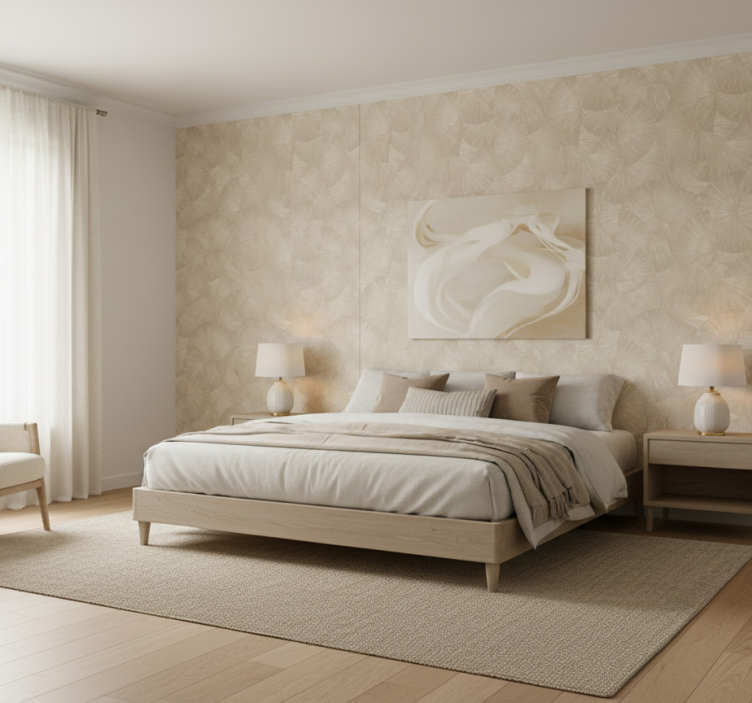 Papel mural hojas estilo abstracto chic - TenVinilo