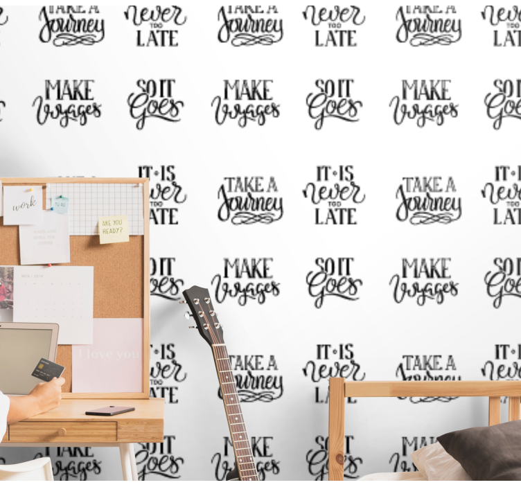 Papel mural letras citas motivacionales - TenVinilo