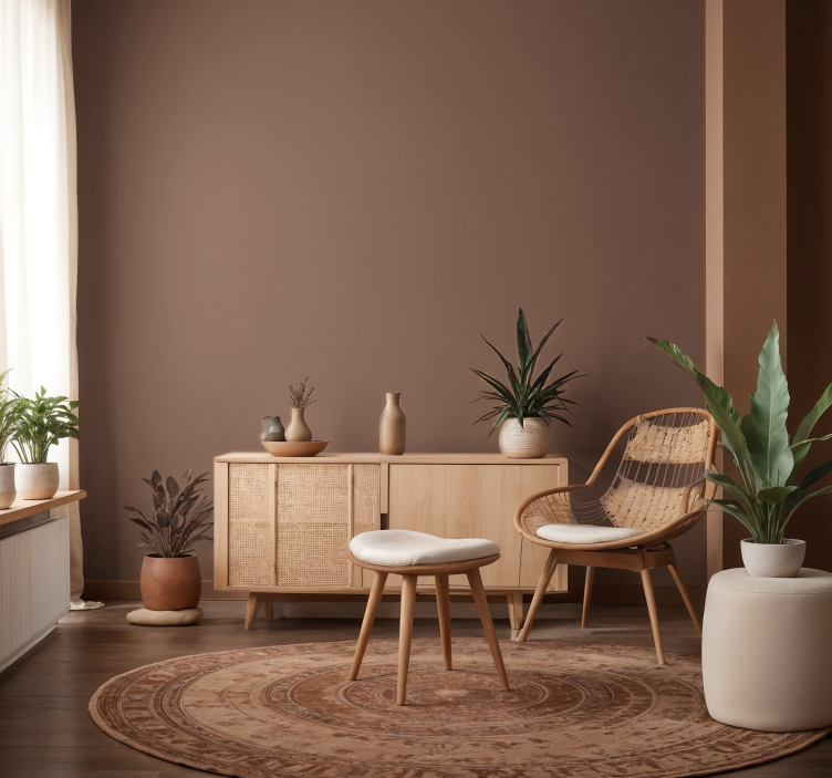 Papel mural living comedor mocha mousse - TenVinilo