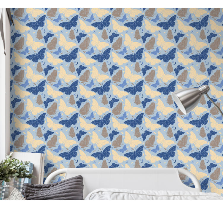 Papel mural mariposas insectos coloridos revoloteando - TenVinilo