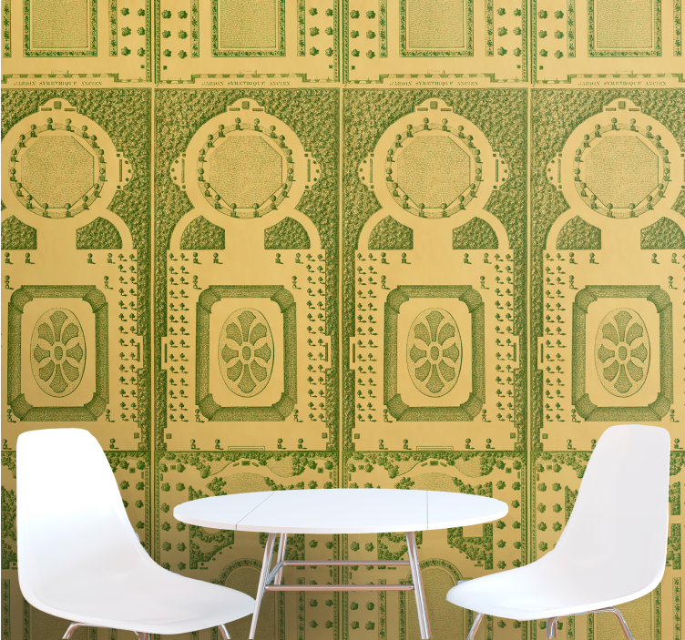 Papel mural naturaleza diseño de paisaje de jardín - TenVinilo