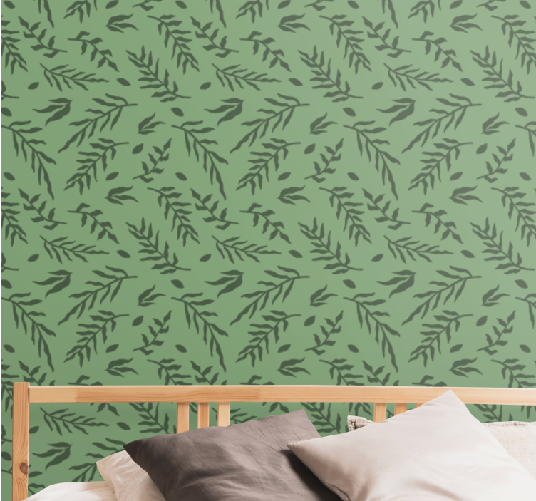 Papel mural naturaleza patrón de vid frondosa - TenVinilo