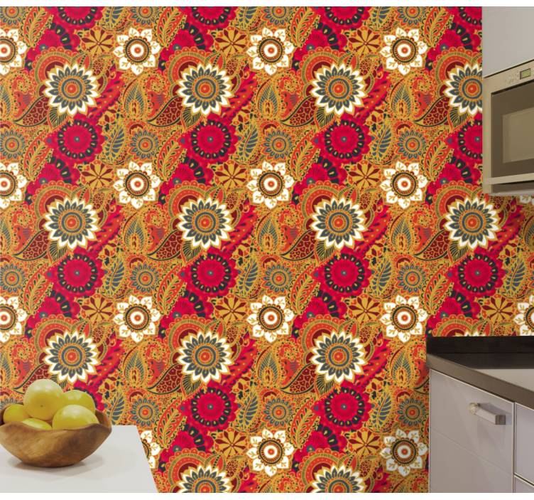 Papel mural ornamental mandala inspirado - TenVinilo