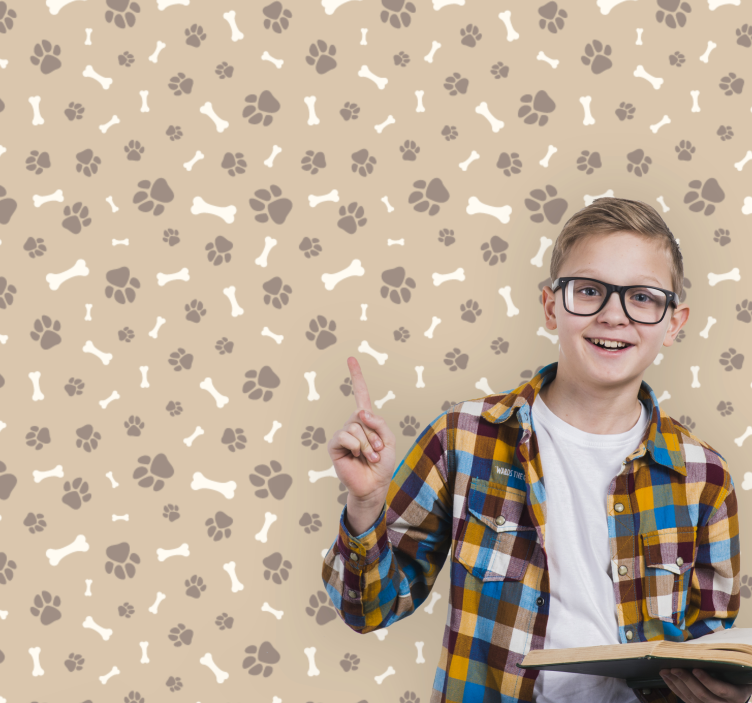 Papel mural perros siluetas caninas - TenVinilo