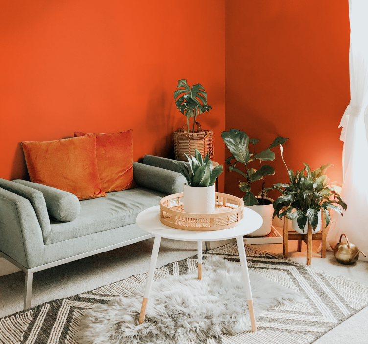 Papel decorativo color naranja - TenVinilo