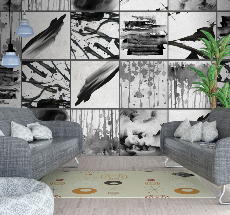 Papel pared abstracto moderno salon dormitorio - TenVinilo