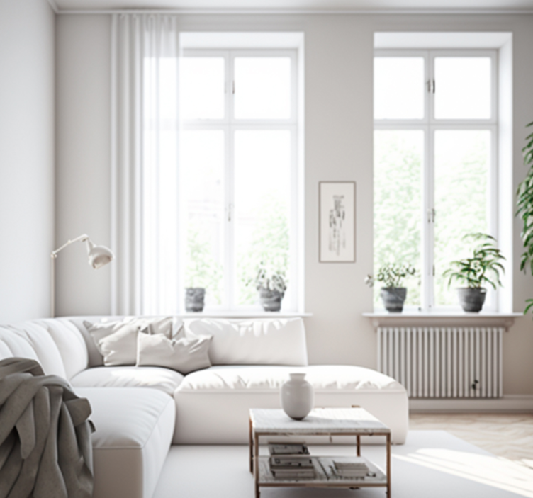 Papel de pared decorativo blanco  - TenVinilo