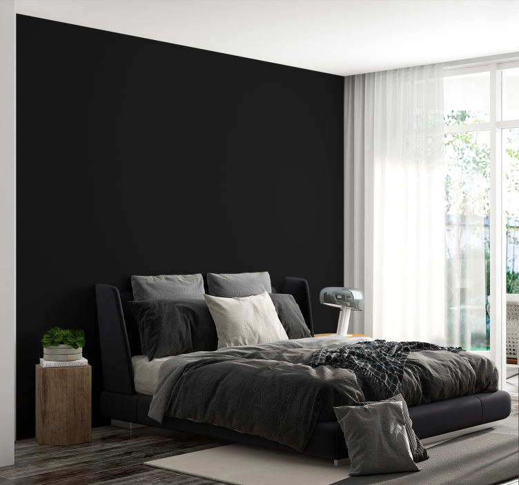 Papel de pared decorativo negro - TenVinilo
