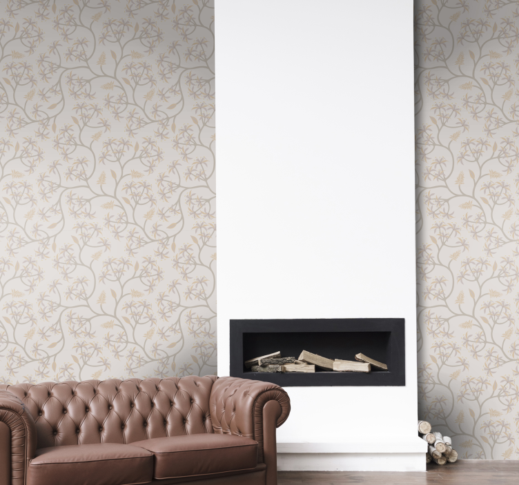 Papel mural floral elegantes motivos florales - TenVinilo