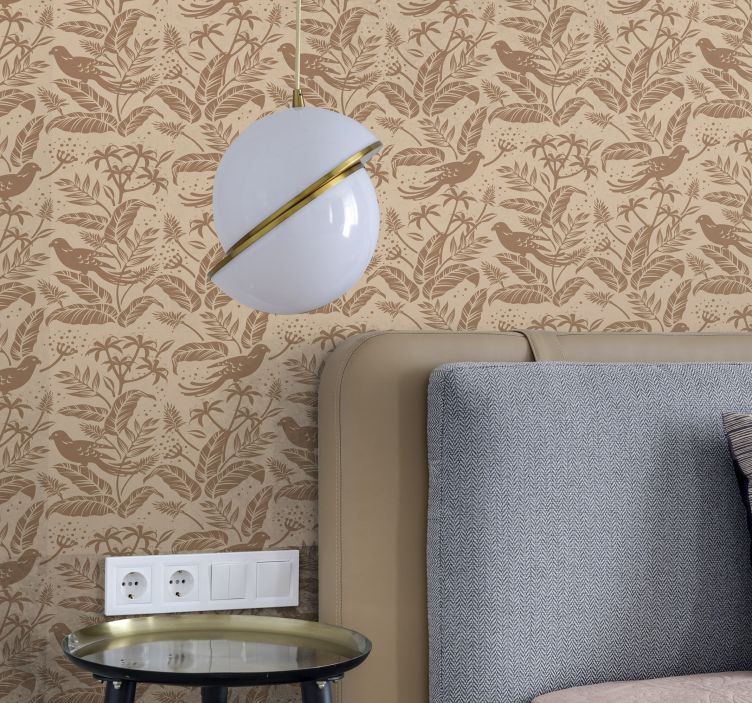 Papel mural floral encantamiento botánico - TenVinilo