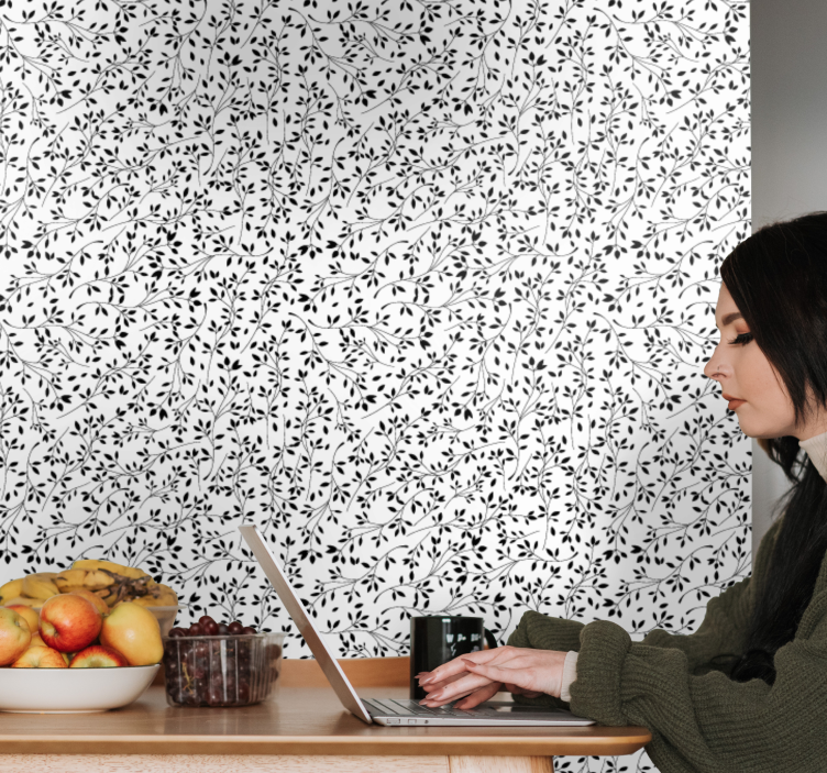 Papel pintado flores complejidad floral - TenVinilo