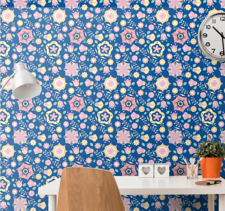 Papel pintado flores composición de flores florales - TenVinilo