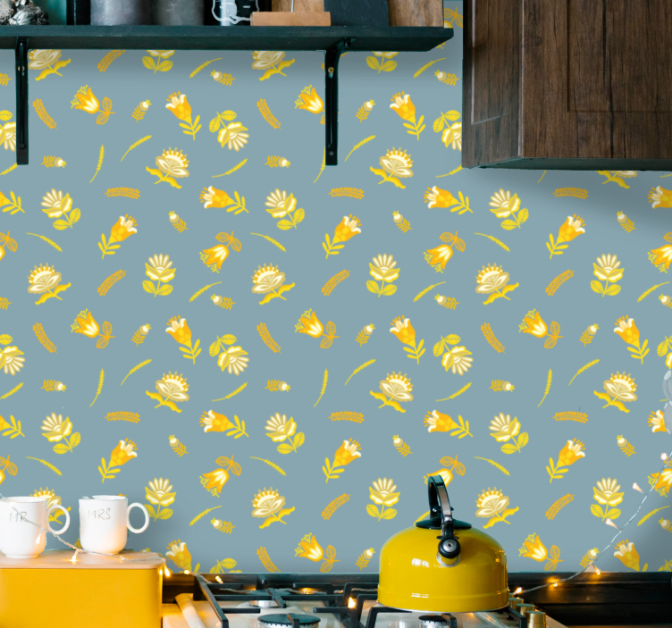 Papel pintado flores delicia floral - TenVinilo