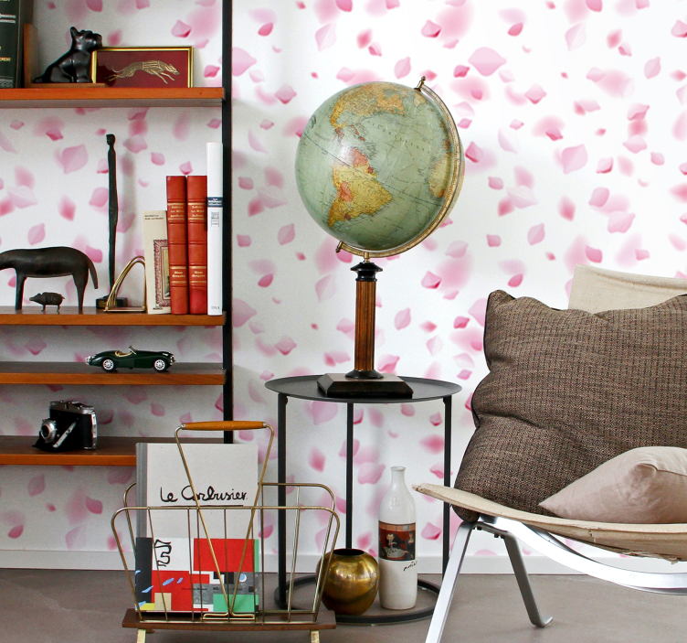 Papel pintado flores motivo de pétalos - TenVinilo