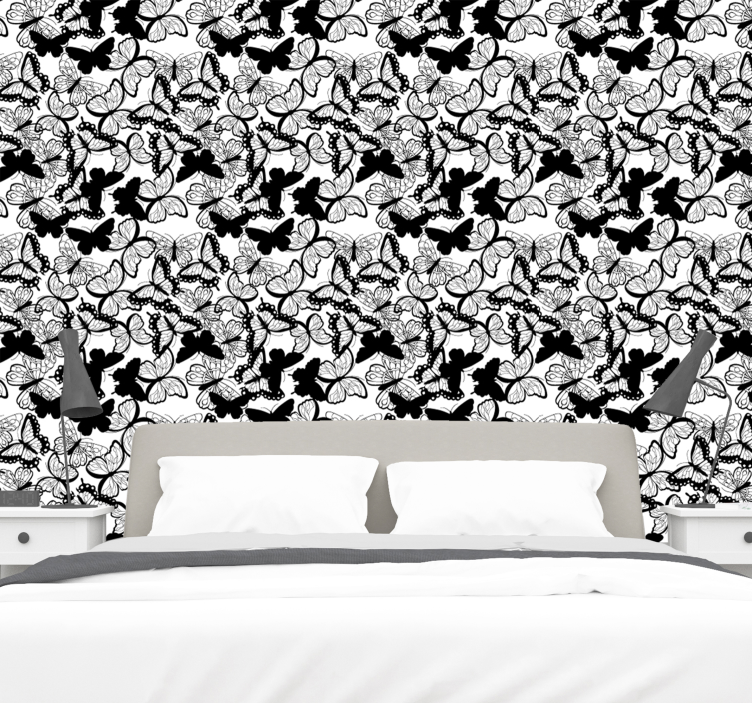 Papel mural mariposas abundancia de mariposas - TenVinilo