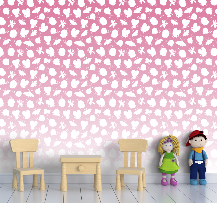 Papel mural mariposas patrón de mariposa - TenVinilo