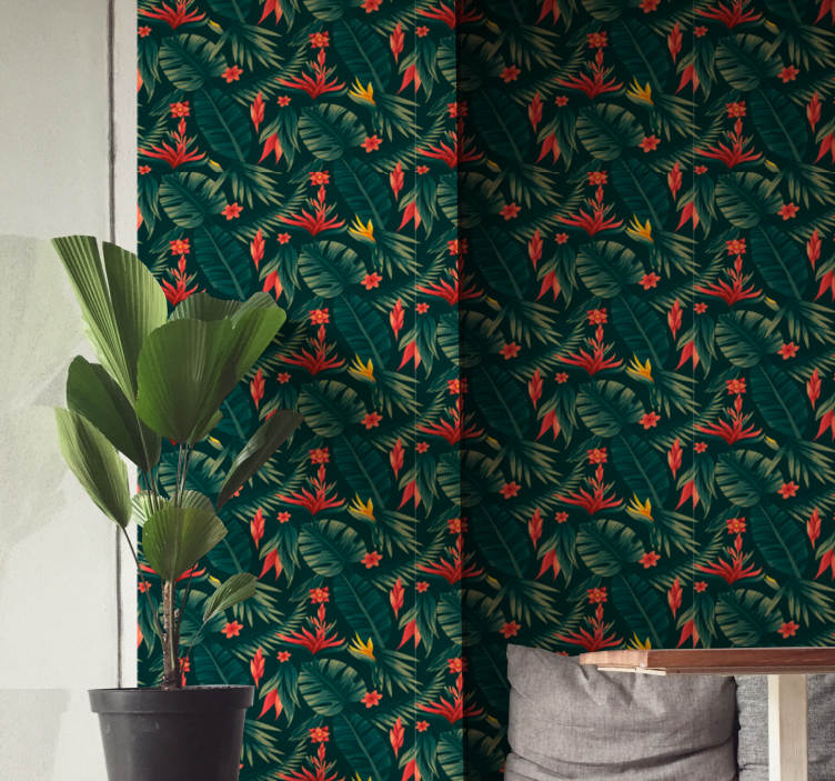 Papel mural naturaleza flora tropical - TenVinilo