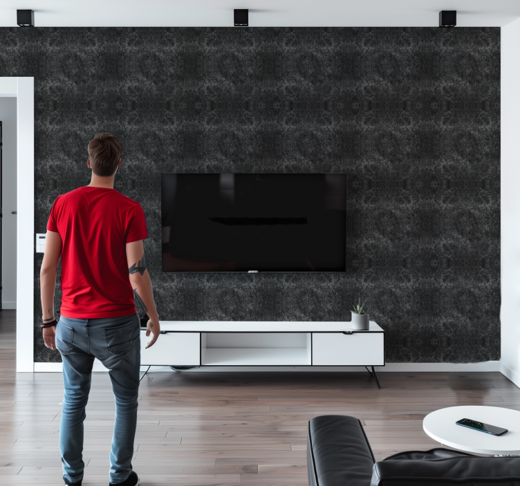 Papel mural negro efecto carbono - TenVinilo