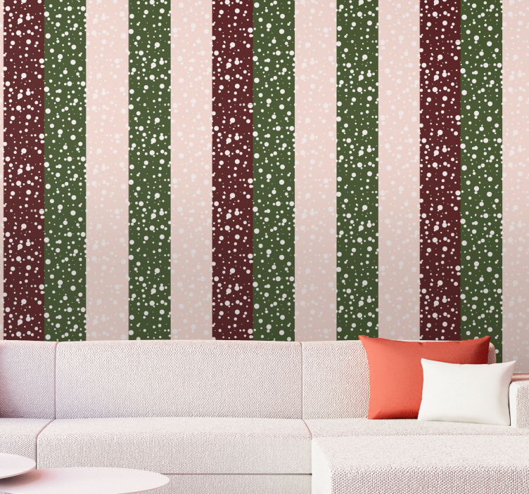 Papel mural rayas patrón de lunares a rayas - TenVinilo